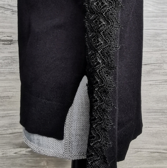 XS Nanette Lepore Lace & Wool Blend Sweater EUC - Picture 3 of 6